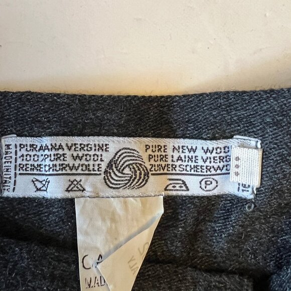 Vintage Made in Italy Pure Wool Pants - High Waist & Floral Detail - Picture 9 of 11